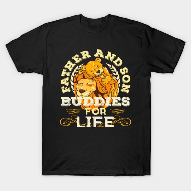 Proud Father and Son Daddy Partner Life Buddies Father's Day T-Shirt by alcoshirts